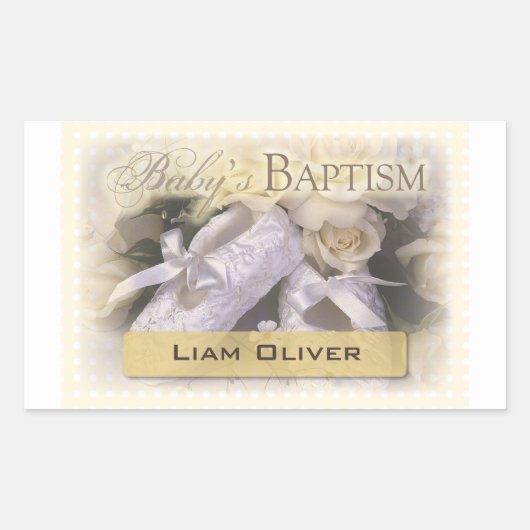 Neutraler, individualisierbarer Name des Babys, Li Rechteckiger Aufkleber (Vorderseite)