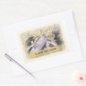 Neutraler, individualisierbarer Name des Babys, Li Rechteckiger Aufkleber (Umschlag)