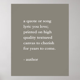 Neutraler, individueller Kostenvoranschlag Poster