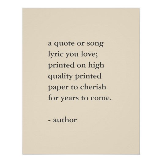 Neutraler, individueller Kostenvoranschlag Poster (Vorderseite)