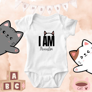 Neutraler islamischer Zitat-Slogan Katze Lover Baby Strampler