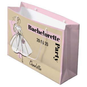 Neutraler Junggeselinnen-Abschied der Mode-Bride Große Geschenktüte