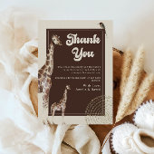 Neutraler Jungle Safari Giraffe Babydusche Dankeskarte