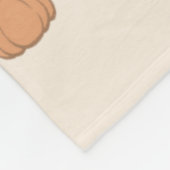 Neutraler Kürbis Boho Beige Halloween Herbst Name Fleecedecke (Ecke)