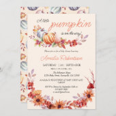 Neutraler Kürbisfall Herbstdusche Einladung (Vorne/Hinten)