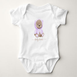 Neutraler Lavender Teddy Bear Baby Bear Baby Strampler