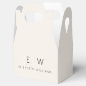 Neutraler, moderner Minimalistischer Monogrammname Geschenkschachtel (Geöffnet)