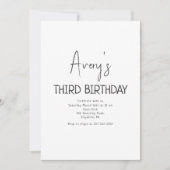 Neutraler Name des Minimalistischen Geschlechts Ge Einladung (Vorderseite)