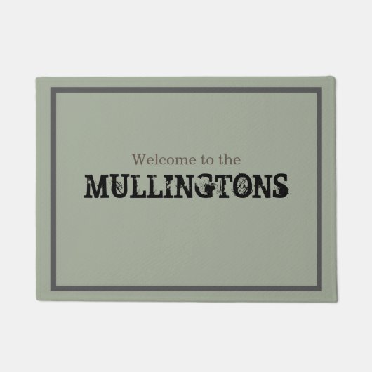 Neutraler Name und einfacher Rahmen Fußmatte (Vorderseite)