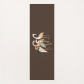 neutraler Pop Art Cranes Solid Brown Side Yogamatte (Vorderseite)