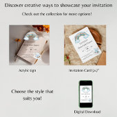 Neutraler Qr-Code für Spanisches Baby Shower Peanu Einladung