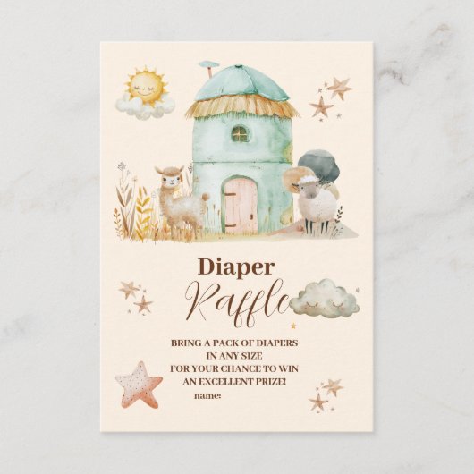 Neutraler Raffeldiapper Begleitkarte (Vorderseite)