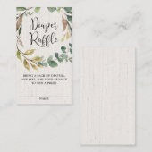 Neutraler Raffle Windel des rustikalen Begleitkarte (Vorne/Hinten)