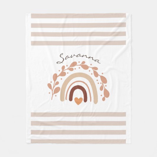 Neutraler Regenbogen-Individuelle Name Kinderdusch Fleecedecke (Vorderseite)