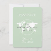 Neutraler Reisegepäck Thema Babydusche Einladung (Vorderseite)