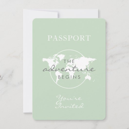 Neutraler Reisegepäck Thema Babydusche Einladung (Vorderseite)