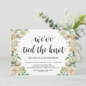 Neutraler Spring Elopement Empfang lädt ein Einladung (Stehend Vorderseite)