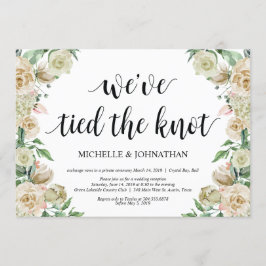 Neutraler Spring Elopement Empfang lädt ein Einladung