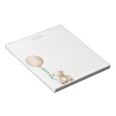 Neutraler Teddy Bärenballon Personalisiert Notepad Notizblock (angewinkelt)