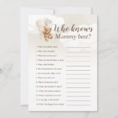 Neutraler Teddybär, der meine beste Spielkarte ken Einladung (Vorderseite)