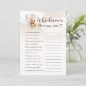 Neutraler Teddybär, der meine beste Spielkarte ken Einladung (Stehend Vorderseite)