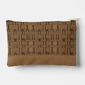 Neutraler Teekaffee des Rechteck-Musters Zubehörtasche (Rückseite)