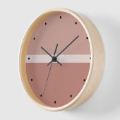 Neutraler Terracotta-Farbblock mit schwarzen Akzen Uhr (Winkel)