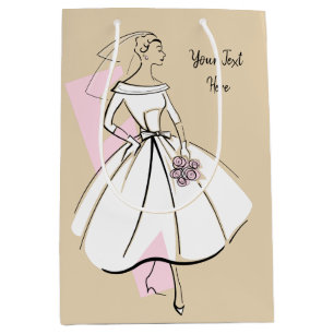 Neutraler Text-Geschenktüte für die Mode Bride Med Mittlere Geschenktüte