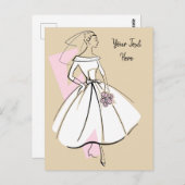 Neutraler Text-Postkarte der Mode-Bride Postkarte (Vorne/Hinten)