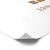 Neutraler Touchdown-Fußball-Babyshower-Empfang Poster (Ecke)