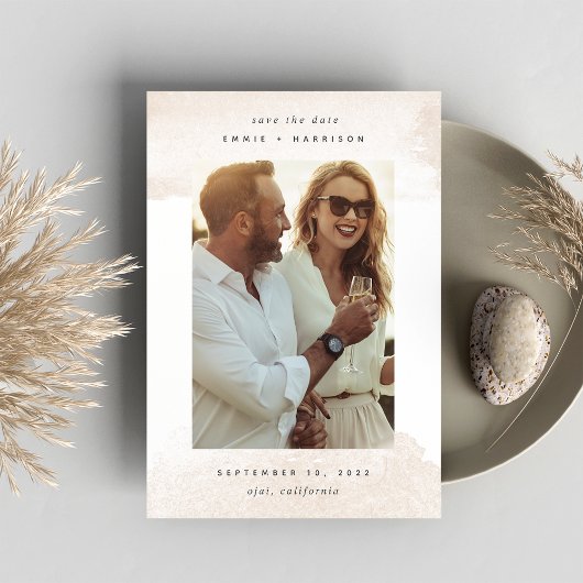 neutraler Wash | Vertikales Foto Save The Date