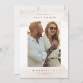 neutraler Wash | Vertikales Foto Save The Date (Vorderseite)