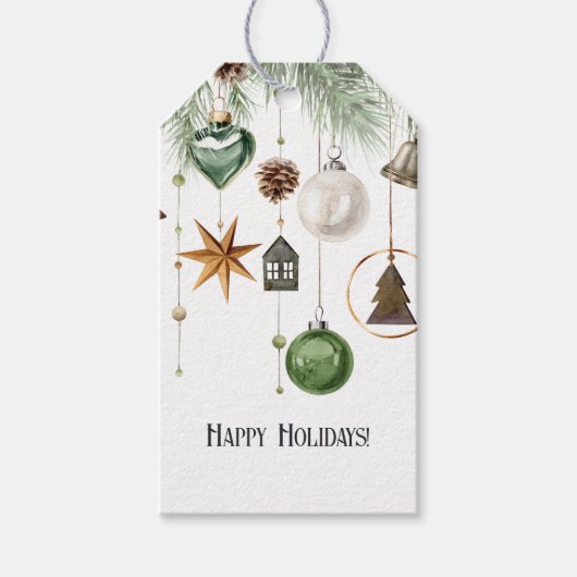 Neutraler Weihnachtskalender Geschenkanhänger (Vorderseite)