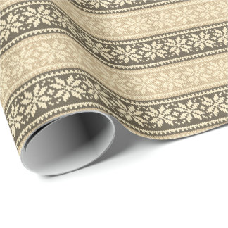 Neutraler Weihnachtsschneeflocken Moderner Winter Geschenkpapier