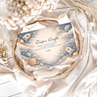 Neutraler Weltraum Sterne Babyparty