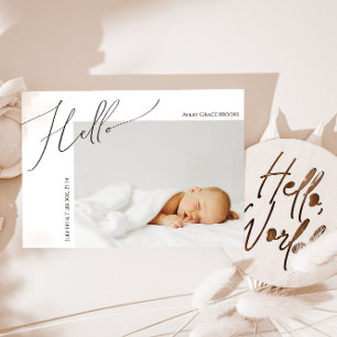 Neutraler Whimsical Gender Danke Baby Ankündigung