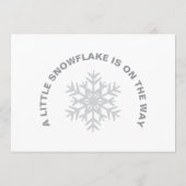 Neutraler Winter Little Snowflake Babydusche Hinweiskarte (Rückseite)