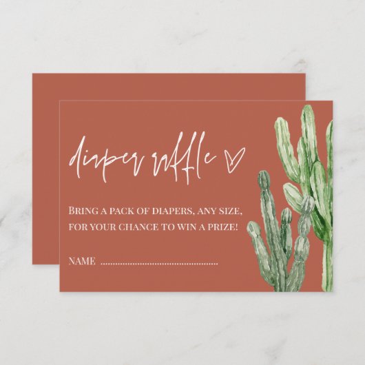 Neutraler Wüstenabwascher für Kaktus Einladung (Vorne/Hinten)