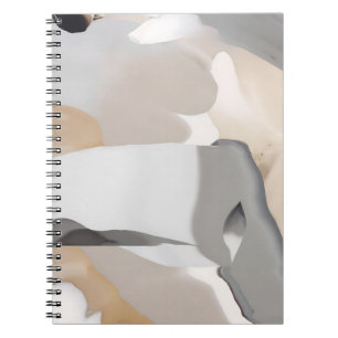 Neutrales Abstrakt-Fluid-Marmordesign Notizblock