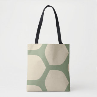 Neutrales abstraktes Grün- und Beige-Muster Tasche