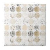 Neutrales Abstraktes Kreismuster Fliese (Vorderseite)