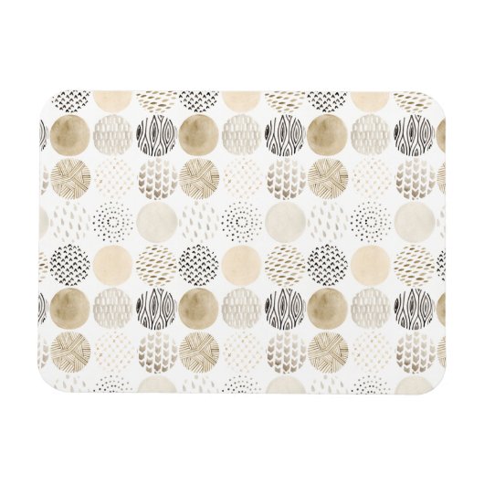 Neutrales Abstraktes Kreismuster Magnet (Horizontal)