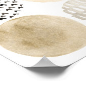 Neutrales Abstraktes Kreismuster Poster (Ecke)