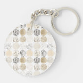 Neutrales Abstraktes Kreismuster Schlüsselanhänger (Rückseite)