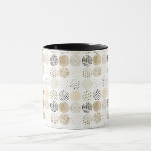 Neutrales Abstraktes Kreismuster Tasse (Zentrum)
