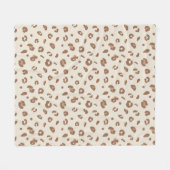Neutrales abstraktes Leoparden-Druckmuster | Moder Fleecedecke (Vorderseite (Horizontal))