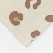 Neutrales abstraktes Leoparden-Druckmuster | Moder Fleecedecke (Ecke)