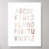 Neutrales Alphabet ABC-Lehrplakat Poster (Vorne)