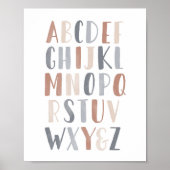 Neutrales Alphabet Boho Kinder Zimmerdekor Poster (Vorne)