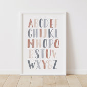 Neutrales Alphabet Boho Kinder Zimmerdekor Poster